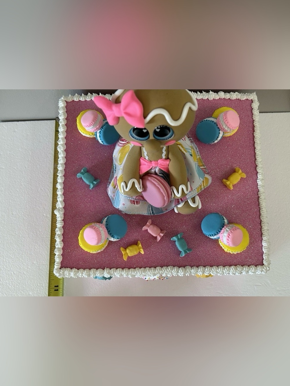 Gingerbread Candy Land Centerpiece - Pink Fake Cake - Picture 6 of 7